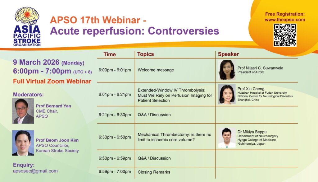APSO 17th Webinar - Acute reperfusion: Controversies (9 March 2026 ...